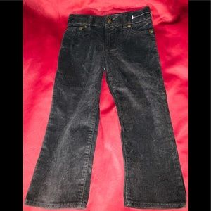 Boy’s black corduroy straight fit pants